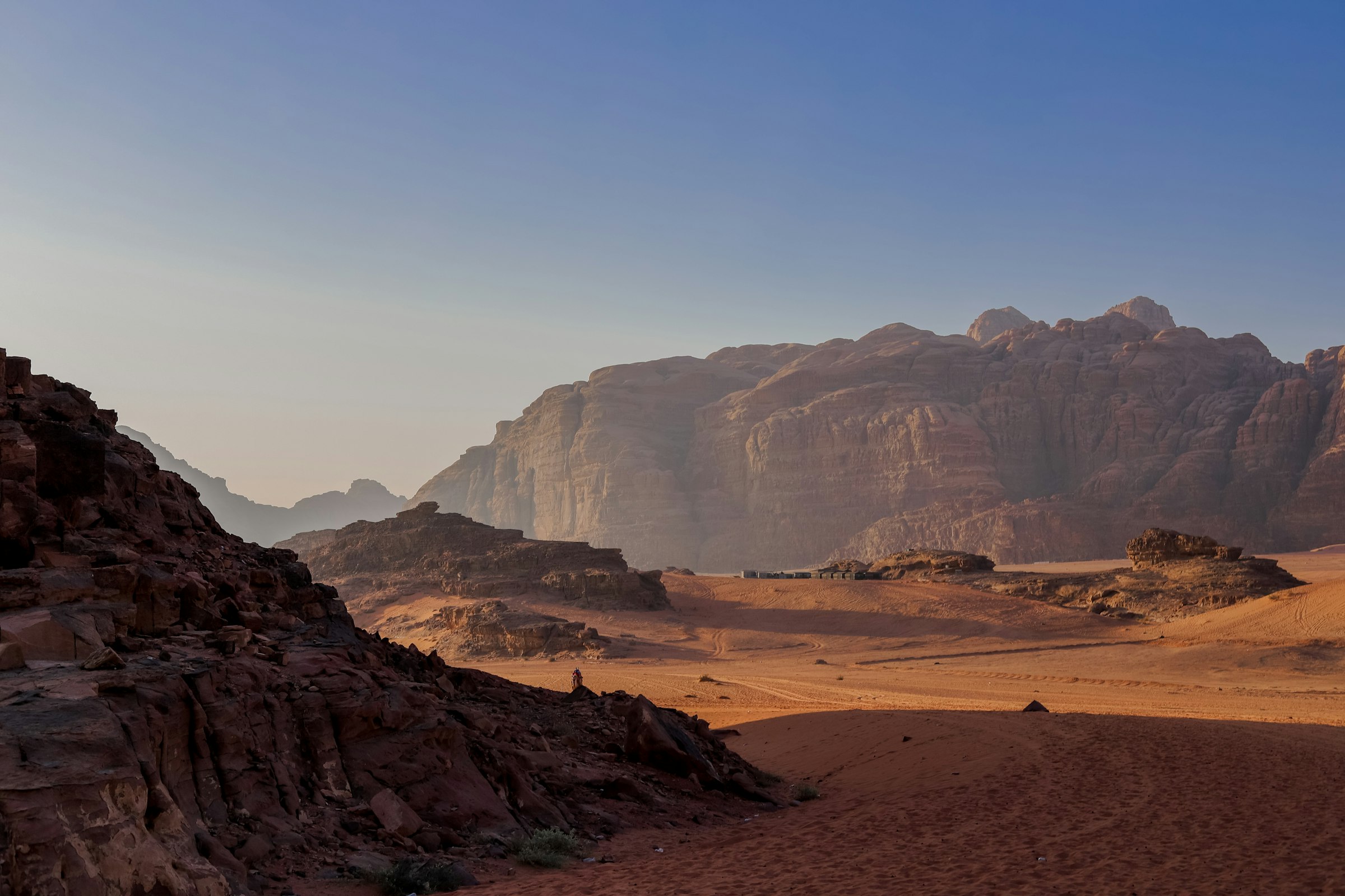 Morning light over the rocks of Wadi Rum